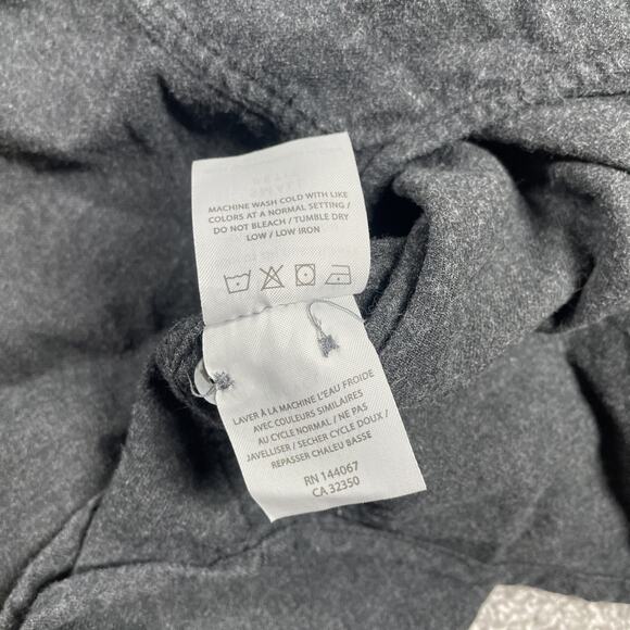 Outerknown Flannel Shirt Womens Small Petite Button Down Cotton Gray - Picture 6 of 14